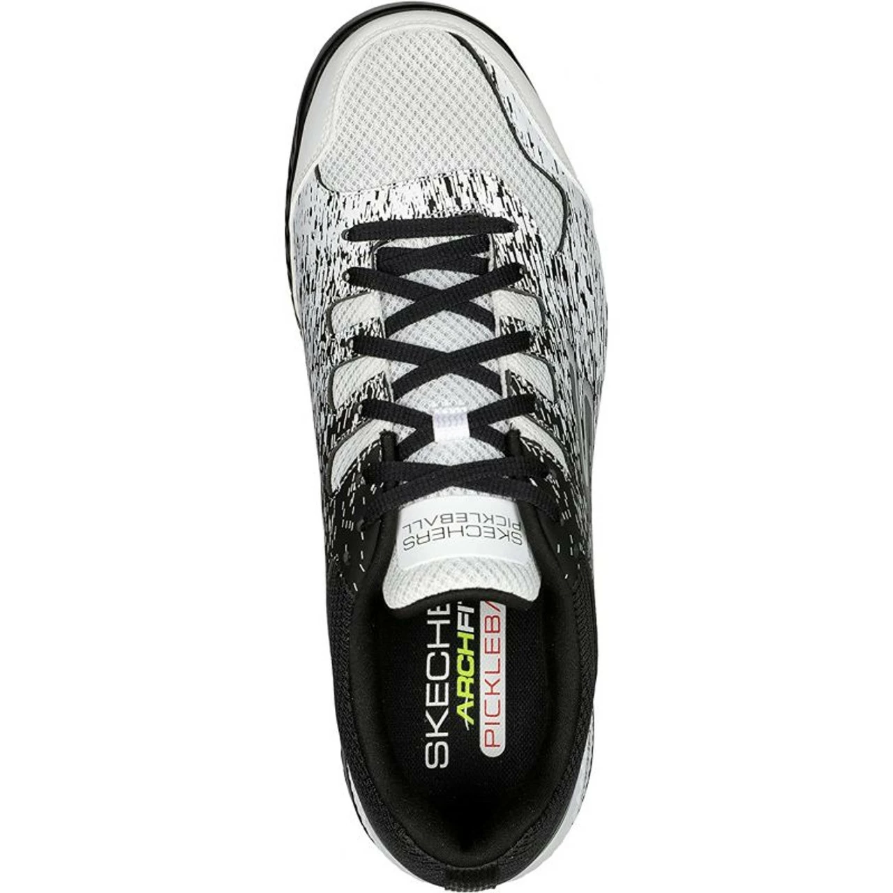 Skechers Viper Court Mens Pickleball Shoes, White/Black 2 Skechers Viper Court Mens Pickleball Shoes, White/Black - Image 2