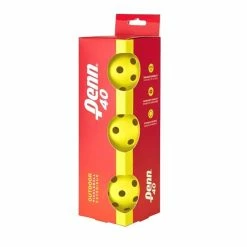 Penn 40 OUTDOOR Pickleball, Yellow 3-Pack