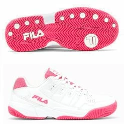 Fila Double Bounce Ladies, Wht/Pink For Pickleball / Tennis / Paddle