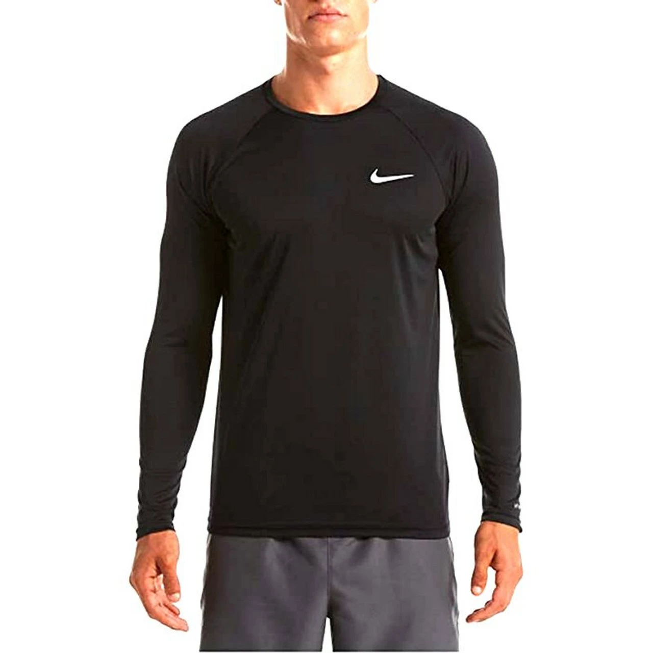 Nike Legend 2.0 Dri-Fit Long Sleeve Men's Crew, Black 2 Nike Legend 2.0 Dri-Fit Long Sleeve Men's Crew, Black - Image 2