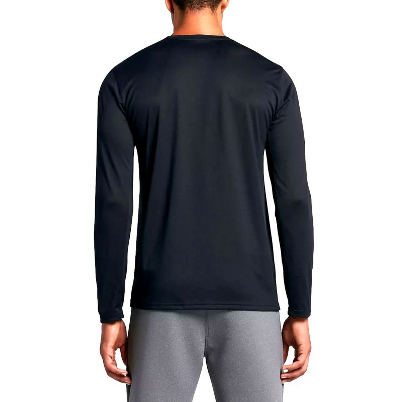 Nike Legend 2.0 Dri-Fit Long Sleeve Men's Crew, Black 3 Nike Legend 2.0 Dri-Fit Long Sleeve Men's Crew, Black - Image 3
