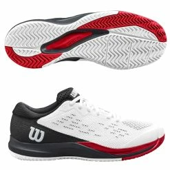 Wilson Rush Pro Ace Men 2E Wide, White/Black/Poppy