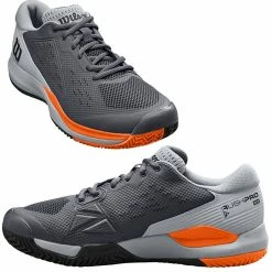 Wilson Rush Pro Ace Men 2E Wide, Gray/Orange -Tennis Outlet Shop WRS328660B 23385.1666295242